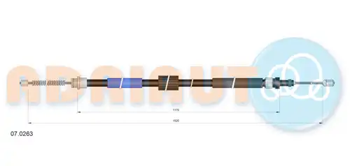 жило за ръчна спирачка ADRIAUTO 07.0263