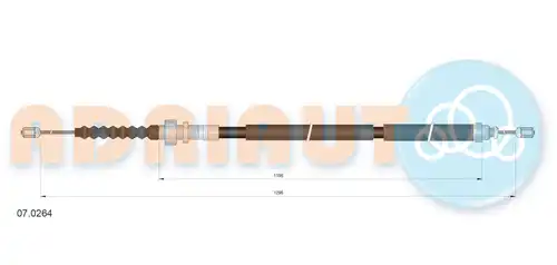 жило за ръчна спирачка ADRIAUTO 07.0264