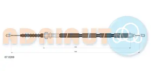 жило за ръчна спирачка ADRIAUTO 07.0269