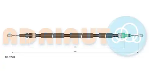 жило за ръчна спирачка ADRIAUTO 07.0278