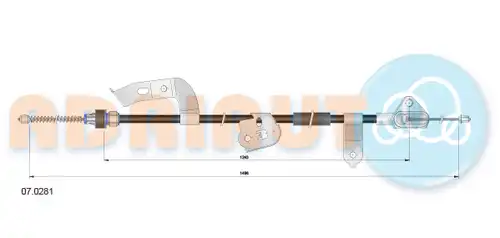 жило за ръчна спирачка ADRIAUTO 07.0281