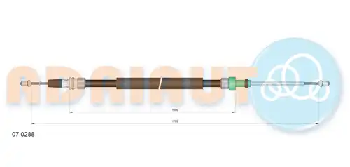 жило за ръчна спирачка ADRIAUTO 07.0288
