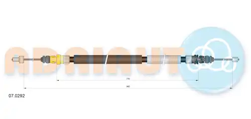 жило за ръчна спирачка ADRIAUTO 07.0292