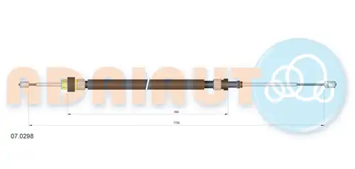 жило за ръчна спирачка ADRIAUTO 07.0298