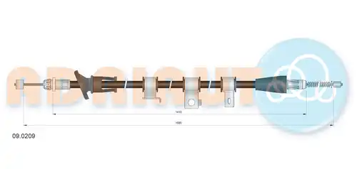 жило за ръчна спирачка ADRIAUTO 09.0209