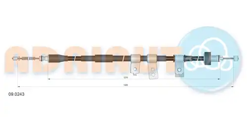 жило за ръчна спирачка ADRIAUTO 09.0243