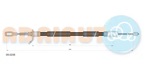 жило за ръчна спирачка ADRIAUTO 09.0256