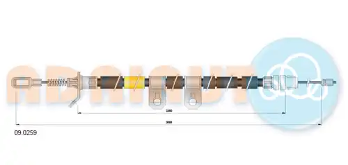 жило за ръчна спирачка ADRIAUTO 09.0259
