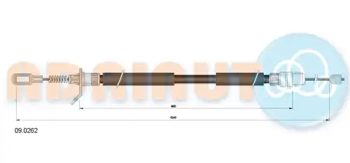 жило за ръчна спирачка ADRIAUTO 09.0262