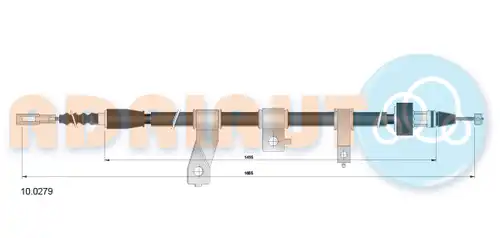 жило за ръчна спирачка ADRIAUTO 10.0279