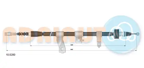 жило за ръчна спирачка ADRIAUTO 10.0280