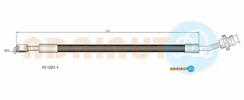 спирачен маркуч ADRIAUTO 10.1221.1
