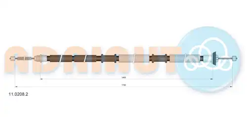 жило за ръчна спирачка ADRIAUTO 11.0208.2