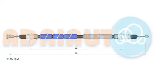 жило за ръчна спирачка ADRIAUTO 11.0216.2