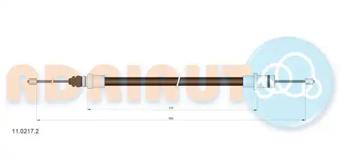 жило за ръчна спирачка ADRIAUTO 11.0217.2