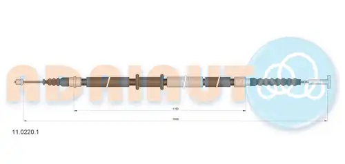 жило за ръчна спирачка ADRIAUTO 11.0220.1