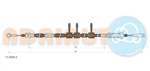 жило за ръчна спирачка ADRIAUTO 11.0220.2