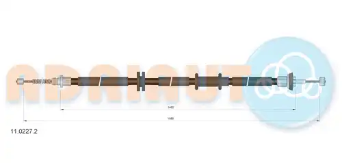 жило за ръчна спирачка ADRIAUTO 11.0227.2