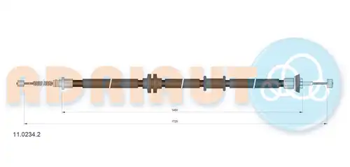жило за ръчна спирачка ADRIAUTO 11.0234.2