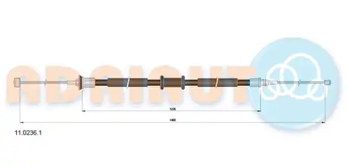 жило за ръчна спирачка ADRIAUTO 11.0236.1