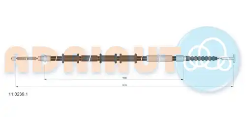 жило за ръчна спирачка ADRIAUTO 11.0239.1