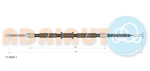 жило за ръчна спирачка ADRIAUTO 11.0240.1