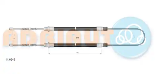 жило за ръчна спирачка ADRIAUTO 11.0246