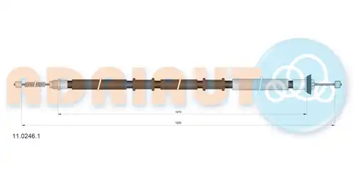 жило за ръчна спирачка ADRIAUTO 11.0246.1