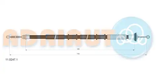 жило за ръчна спирачка ADRIAUTO 11.0247.1