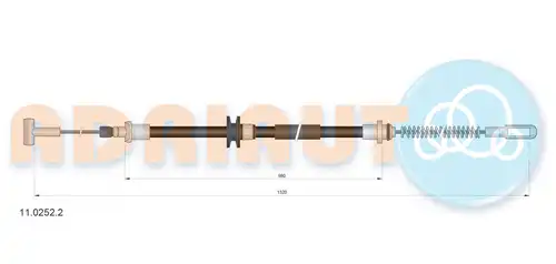 жило за ръчна спирачка ADRIAUTO 11.0252.2