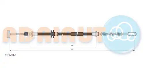 жило за ръчна спирачка ADRIAUTO 11.0255.1