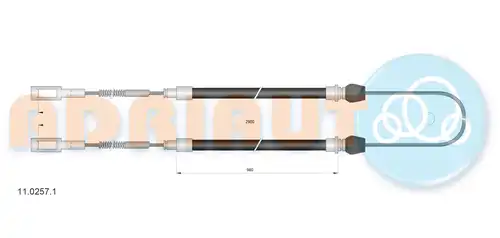 жило за ръчна спирачка ADRIAUTO 11.0257.1