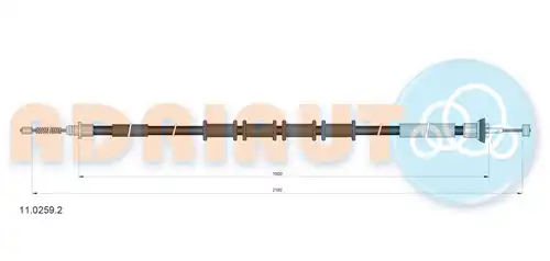 жило за ръчна спирачка ADRIAUTO 11.0259.2