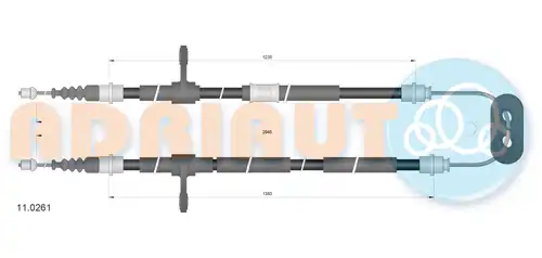 жило за ръчна спирачка ADRIAUTO 11.0261