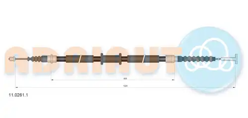 жило за ръчна спирачка ADRIAUTO 11.0261.1