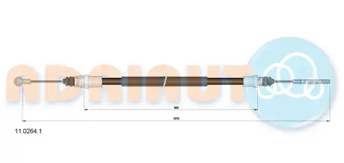 жило за ръчна спирачка ADRIAUTO 11.0264.1