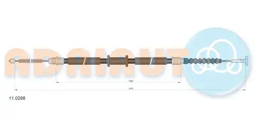 жило за ръчна спирачка ADRIAUTO 11.0268