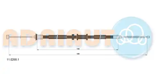 жило за ръчна спирачка ADRIAUTO 11.0268.1