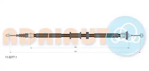 жило за ръчна спирачка ADRIAUTO 11.0277.1
