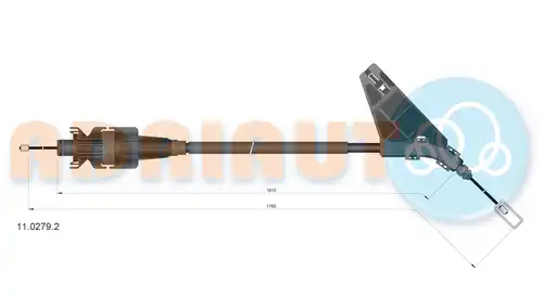 жило за ръчна спирачка ADRIAUTO 11.0279.2