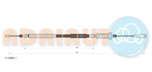 жило за ръчна спирачка ADRIAUTO 11.0280.1