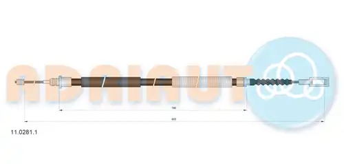 жило за ръчна спирачка ADRIAUTO 11.0281.1