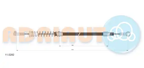 жило за ръчна спирачка ADRIAUTO 11.0282