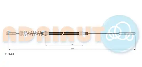 жило за ръчна спирачка ADRIAUTO 11.0283