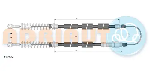 жило за ръчна спирачка ADRIAUTO 11.0284