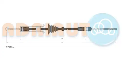 жило за ръчна спирачка ADRIAUTO 11.0289.2