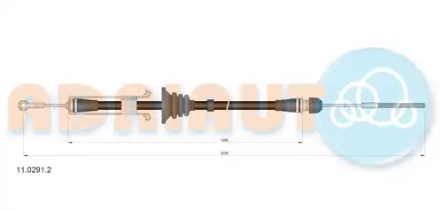 жило за ръчна спирачка ADRIAUTO 11.0291.2