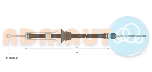 жило за ръчна спирачка ADRIAUTO 11.0293.2