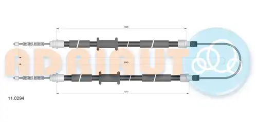 жило за ръчна спирачка ADRIAUTO 11.0294