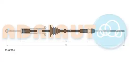 жило за ръчна спирачка ADRIAUTO 11.0294.2